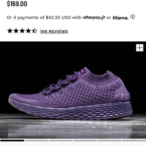 NOBULL plum iridescent knit runner